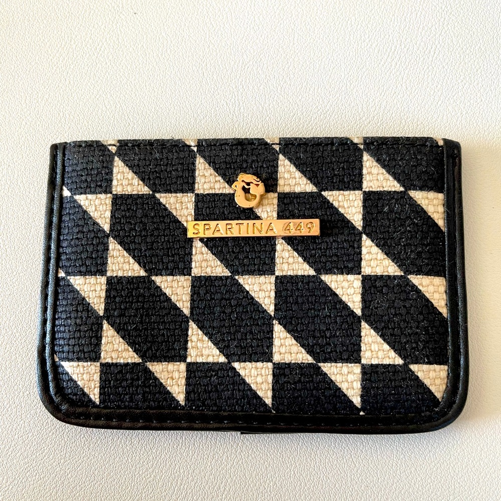 Spartina 449 Black & Cream Geometric Coin Purse & Credit CardHolder